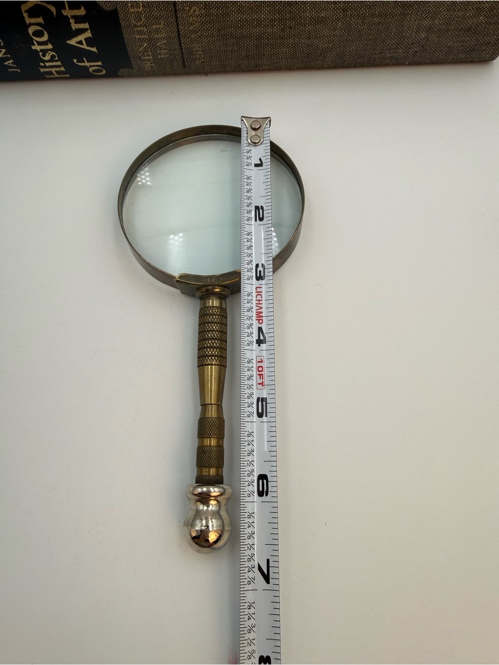 Vintage Two Tone Metal Magnifying Glass 6.5” - Picture 8 of 10